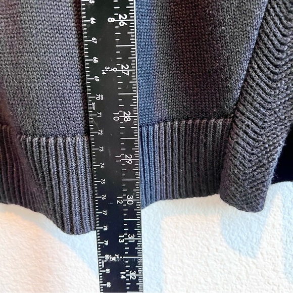 H by Halston Black Knit Pullover Sweater Womens Cotton Blend Size Small - Picture 8 of 10
